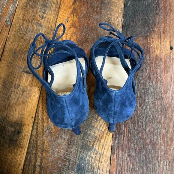 Antonio Melani Blue Suede Strappy Heels Size 7.5 - Picture 4 of 8